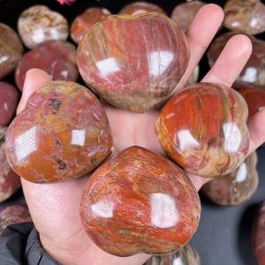 Đá Chữa Bệnh Bằng Pha Lê Được Đánh Bóng Tự Nhiên Gỗ Hóa Thạch Trái Tim Pha Lê Chạm Khắc Trái Tim Hóa Thạch - Product Image 2