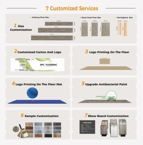 Carreaux de sol en vinyle plastique ultra-résistants autocollants de luxe LVT, revêtement de sol en PVC à peler et à coller - Product Image 6