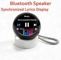Affichage des paroles synchronisé en temps réel avec haut-parleur Bluetooth, lampe boule de cristal, lecteur vidéo et photo, batterie 800mAh