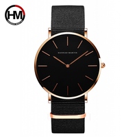 Jam Tangan Quartz Mewah Hannah Martin Ch02 Desain Minimalis Tahan Air untuk Pria dan Wanita Montre Relojes Uhr