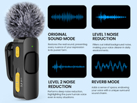 Microphone sans fil professionnel L3 UHF 2.4G omnidirectionnel en métal, micro-cravate et micro-casque pour téléphone