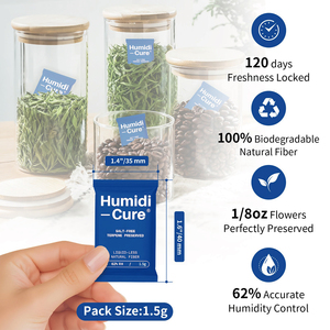 Prix <span class=keywords><strong>de</strong></span> gros – Packs <span class=keywords><strong>de</strong></span> contrôle d'humidité bidirectionnels personnalisables 62 % HR 1,5 g pour fleurs séchées, herbes et feuilles - Product Image 4