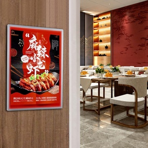 Custom LED Menu Board Pattern Ultra Slim Aluminum Frame Tempered Glass Advertising Light <b>Boxes</b> Outdoor Use Easy Hanging 12V JC-0 - Product Image 5