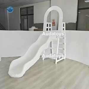 Custom Kids Single Soft Playground Stair White Soft Play Ball Pit With Slide