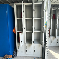 Casier métallique grande capacité à 12 portes avec serrure pour étudiants, personnel, dortoir, salle de bain, appartement, armoire de rangement