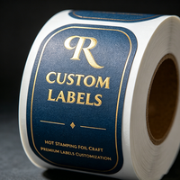 Autocollants personnalisés en vinyle mat de luxe avec dorure à chaud, logo personnalisé, code-barres imprimable, adhésif puissant, estampage UV inversé, argenté