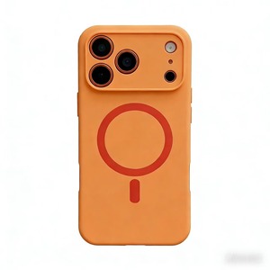 Coque de téléphone mobile officielle en gel de silice véritable, magnétique, de luxe, usinée, pour iPhone 17, premium, unie, résistante aux chutes - Product Image 1