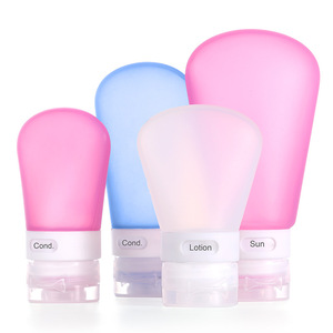 Botellas de silicona para viaje de 100 ml con etiquetas para cosméticos y artículos de aseo - Product Image 3