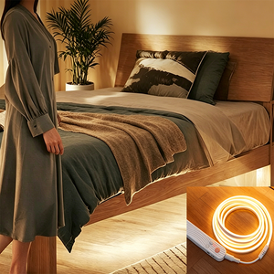Bande lumineuse LED COB intérieure à détecteur de mouvement, alimentée par piles, autocollante, <span class=keywords><strong>pour</strong></span> escalier, sous lit, placard - Product Image 6