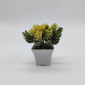 QIDA, venta al por mayor, hierba de seda Artificial, árbol, bonsái, decoración de lujo <span class=keywords><strong>para</strong></span> el hogar, pequeña planta en maceta de plástico <span class=keywords><strong>para</strong></span> uso al aire libre <span class=keywords><strong>para</strong></span> boda - Product Image 2