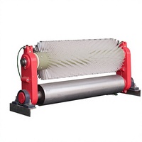 Brosse à rouleaux en nylon résistante à l'usure de forme allongée pour convoyeur à bande minier industriel, balayeuse rotative sans moteur, en acier