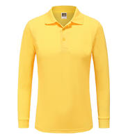Op maat geborduurd logo op poloshirts Heren formele lange mouw poloshirts Dames heren poloshirts met lange mouwen Golf shirt