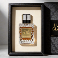 Flacon de parfum carré en verre à brume fine 50 ml, conteneur vide pour fragrance avec capuchon cylindrique doré ou argenté, logo personnalisé, cadeau