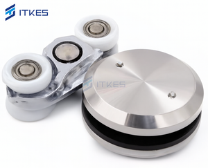 Rifornimento diretto della fabbrica porta scorrevole accessori puleggia connettore puleggia 304 in acciaio inox porta in vetro per bagno puleggia - Product Image 5