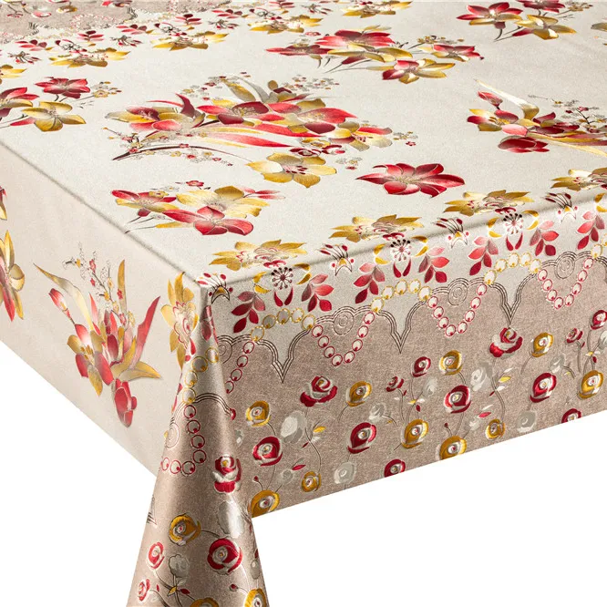 Embossed PVC film wholesale washable waterproof easy to clean table cloth roll plastic tablecloth