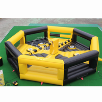 Jeu mécanique de Wipeout toxique gonflable Jeux de saut de Wipeout gonflable Jeu d'obstacles rotatifs