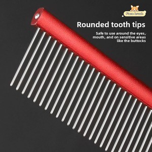 Peine de Aseo <span class=keywords><strong>Mini</strong></span> de Acero Inoxidable <span class=keywords><strong>para</strong></span> Mascotas con Mango Ovalado y Dientes Finos <span class=keywords><strong>para</strong></span> el Cuidado Facial de <span class=keywords><strong>Perros</strong></span> y Gatos, 13 cm - Product Image 2