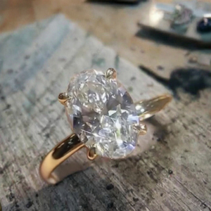 แหวนแต่งงานทรงวงรีเงินแท้ 925 ยี่ห้อ J&C ประดับเพชร HPHT CVD ขนาด 1 กะรัต ได้รับการรับรองจาก IGI สำหรับผู้หญิง - Product Image 3