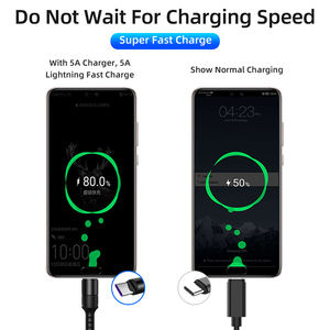 5A USB C Pengisian Cepat 1M 2M Nilon Dikepang USB untuk Tipe C Tembaga Kaleng 4 Inti Kabel Data USB untuk Ponsel Huawei Xiaomi - Product Image 6