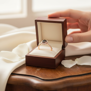 14K Rose Gold 1.00CT Real Round Black Solitaire Diamond Engagement <b>Ring</b> with Prong Setting for Women - Product Image 3