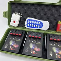 Schwarzer Kunststoff Chinese New Year Fountain Safe Wireless Control 3 Empfänger * 4 Cues 12-Kanal-Feuerungssystem Ereignis feier