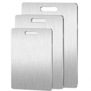 Stainless Steel Cutting Board Rectangle 1mm Thick Dishwasher Safe For Kitchen Use - Product Image 2