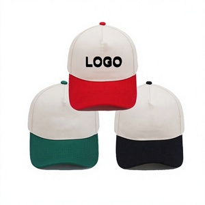 Casquette de sport en coton avec logo brodé 3D personnalisé de haute qualité, casquette de baseball bicolore à 5 panneaux pour hommes - Product Image 1