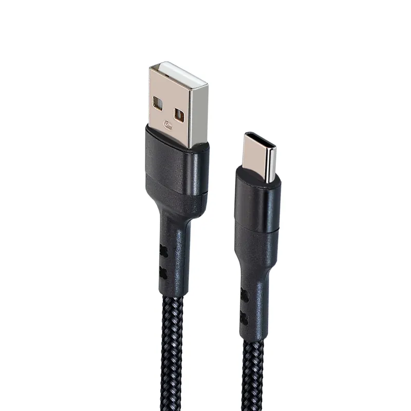 OEM/ODM fabric braided unique SR design durable USB-A to USB C 3A 3ft fast charge cable for Samsung Galaxy type-c charger cables