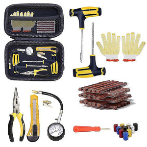 Kit d'outils de réparation de pneus de <span class=keywords><strong>voiture</strong></span> <span class=keywords><strong>prix</strong></span> usine avec boîtier en plastique pour fuite d'air d'urgence par <span class=keywords><strong>crevaison</strong></span> - Product Image 2