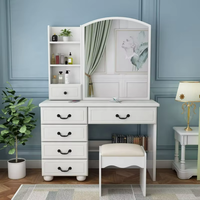 Meubles de chambre à coucher modernes Offre Spéciale commode avec lampe à diode lumineuse maquillage vanité pour femme et fille