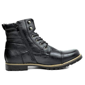Stivaletti da <span class=keywords><strong>Uomo</strong></span> 2024 Stile Britannico alla Moda in Pelle PU <span class=keywords><strong>con</strong></span> <span class=keywords><strong>Cerniera</strong></span> Resistenti all'Usura Stivali da Moto Scarpe Eleganti - Product Image 3