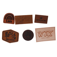 Écusson personnalisé en cuir PU/véritable avec logo en relief pour vêtements, sacs et chapeaux – Accessoires de confection