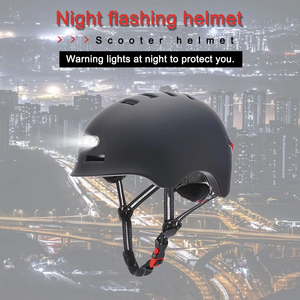Nouveau casque de scooter électrique avec lumières <span class=keywords><strong>avant</strong></span> <span class=keywords><strong>et</strong></span> <span class=keywords><strong>arrière</strong></span>, moulé en une seule pièce, pour hommes <span class=keywords><strong>et</strong></span> femmes adultes, sécurité pour la conduite nocturne, casque de cyclisme - Product Image 1