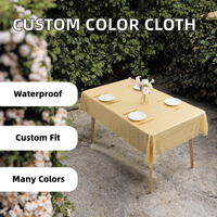 Nappe en polyester gris style ferme, épaisse et lavable, pour restaurant, réception de mariage, commande en gros