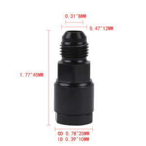 Adaptador de riel de combustible An6 a 3/8, conector Cfrp negro de 5/16 para filtro Ls - Product Image 5