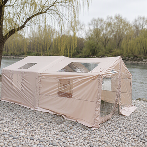 Tente de camping familiale gonflable portable et spacieuse, imperméable, 4-6 personnes, deux chambres, ouverture rapide, fenêtre de toit, logo personnalisé - Product Image 3