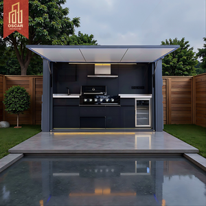 Dapur Taman Luar Ruangan Modular yang Dapat Disesuaikan dengan Wastafel dan Grill Baja Tahan Karat 304 untuk Piknik di Halaman Belakang - Product Image 1