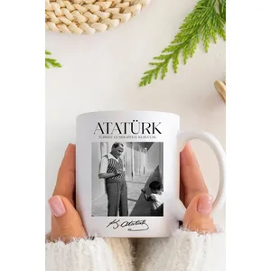 Taza de Cerámica Moderna de Diseño Escandinavo Atatrk de 600 ml, Taza de Café de Gres para Uso en Cafeterías, para el Día del Padre, Oktoberfest, Halloween - Product Image 5