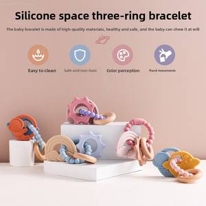 <span class=keywords><strong>Anneau</strong></span> <span class=keywords><strong>de</strong></span> <span class=keywords><strong>dentition</strong></span> pour bébé en silicone non toxique, jouet à saisir, <span class=keywords><strong>anneau</strong></span> à mordiller, anti-morsure, apaisant pour les gencives, pour nourrissons - Product Image 3