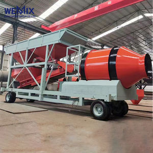 YHZM1000 WEMIX électrique Mobile centrale à béton mélangeur à tambour Type de tambour PLC pompe et moteur équipé - Product Image 2