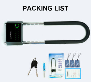 Serrure de sécurité numérique à <span class=keywords><strong>code</strong></span> pour porte en verre avec empreinte digitale, grand <span class=keywords><strong>cadenas</strong></span> en U étanche anti-effraction et anti-vol - Product Image 6