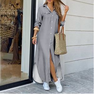 <span class=keywords><strong>Vendita</strong></span> calda estate camicia abito autunno moda Casual abito lungo taglie forti <span class=keywords><strong>abbigliamento</strong></span> <span class=keywords><strong>donna</strong></span> - Product Image 6