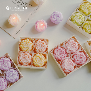 バレンタインデー誕生日プレゼントに最適な手作り卸売ギフト工場直販ミニクリエイティブ造花ローズ型アロマキャンドル - Product Image 2