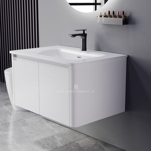 Muebles de Baño Modernos, Mueble de Lavabo de Baño Flotante Montado <span class=keywords><strong>en</strong></span> la Pared, Mueble de Baño de Madera Contrachapada con Lavabo - Product Image 4