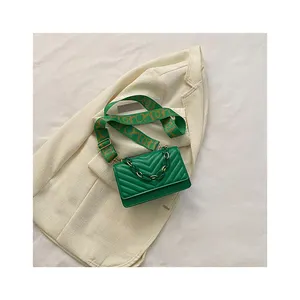 제조 업체 제공 로즈 핑크 PU 휴대용 작은 사각형 가방 Femme 크로스 바디 핸드백