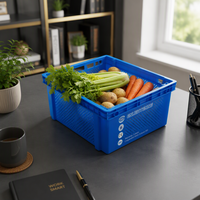 Caisse logistique en maille perforée pour murs pleins, empilable et emboîtable, en HDPE/PP, écologique, pour un stockage sécurisé