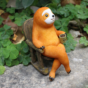 Statue de <span class=keywords><strong>jardin</strong></span> extérieur ornement résine paresseux <span class=keywords><strong>bois</strong></span> décor cour Art arbre Hugger Statue pour la maison ou le <span class=keywords><strong>jardin</strong></span> - Product Image 3