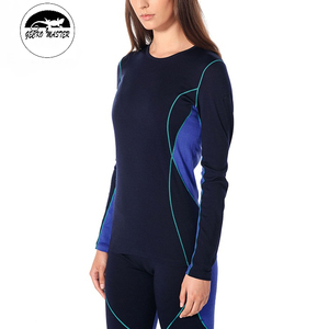 Top de manga larga de alta calidad para mujer, <span class=keywords><strong>blusa</strong></span> ecuestre con <span class=keywords><strong>cuello</strong></span> de tortuga, ropa interior térmica, camisa, capa Base, lana Merino, GECKO MASTER de alta calidad - Product Image 1