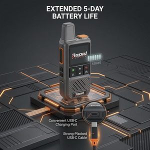 Rapid Radios Nationwide Lte Walkie Talkie 200 Channels Water Resistant Long Range Portable Radio Set - Product Image 5