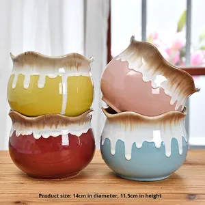 Moderne coréen 2 pièces ensemble <span class=keywords><strong>rebord</strong></span> de <span class=keywords><strong>fenêtre</strong></span> fleur en pot porte-plante succulente Cactus Pot décoration pour étagères en gros - Product Image 6